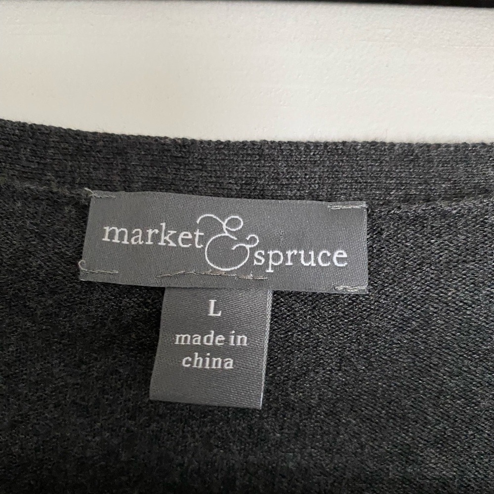 Gray Split Back Opening Pullover - image 4